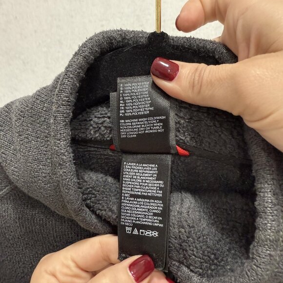 The North Face Jacket Mens Large Gray Full Zip Fleece Chest Pocket Outdoors - Picture 8 of 11